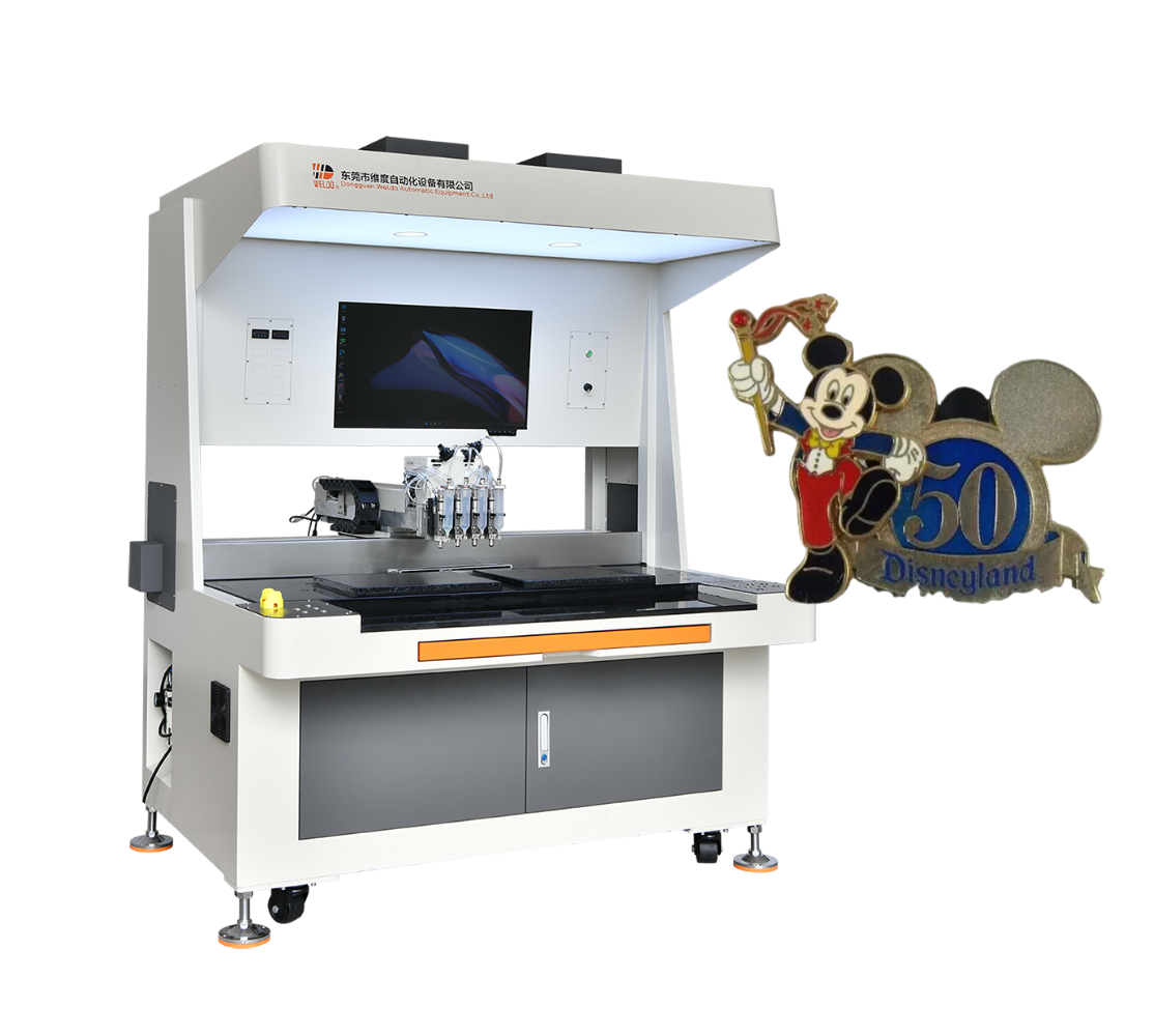 custom keychain enamel pin badge filling machine